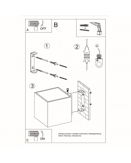 Kinkiet QUAD beton Sollux SL.0487