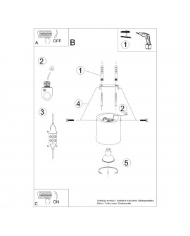 Plafon ORBIS beton Sollux SL.0488