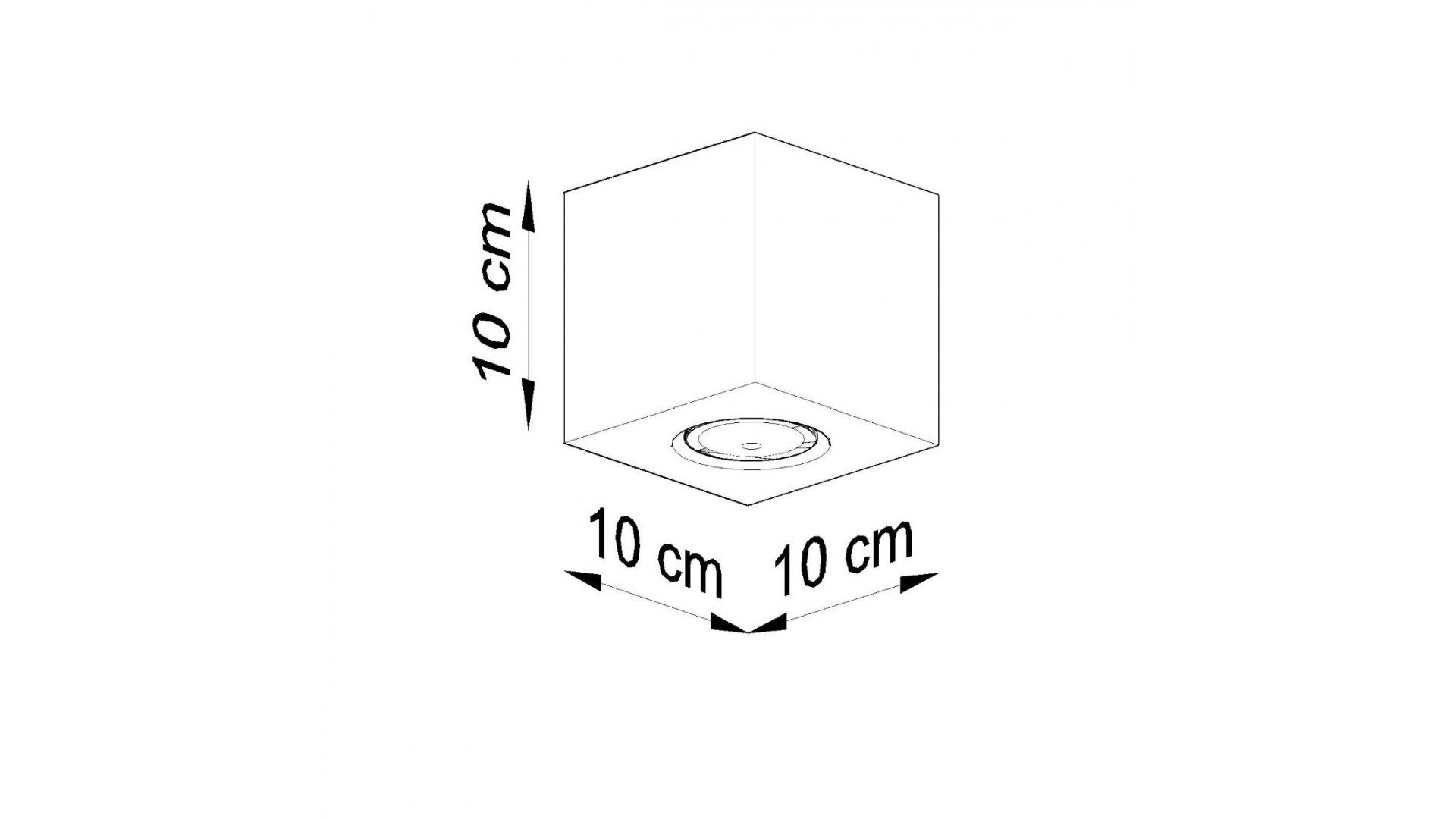 Plafon QUAD beton Sollux SL.0489