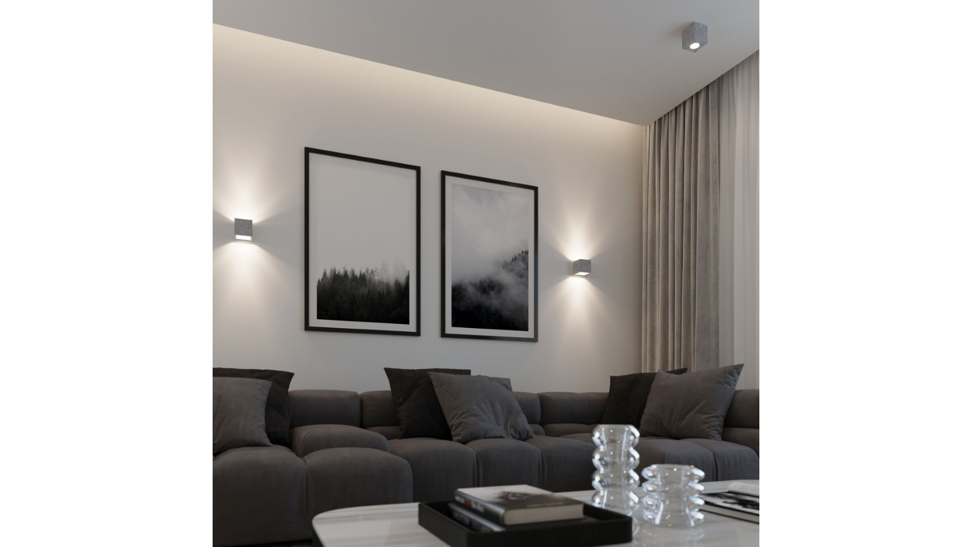Plafon QUAD beton Sollux SL.0489