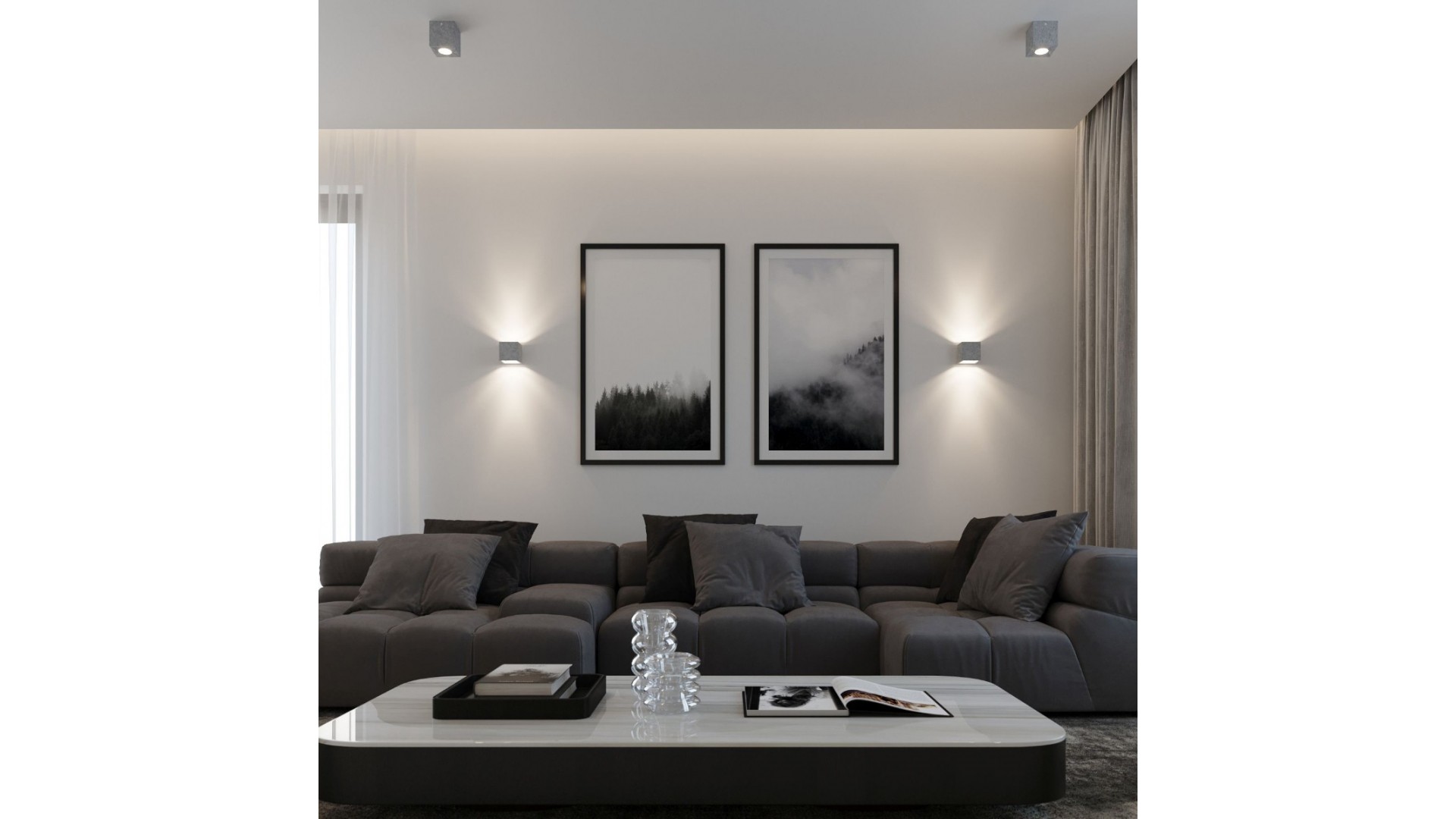 Plafon QUAD beton Sollux SL.0489