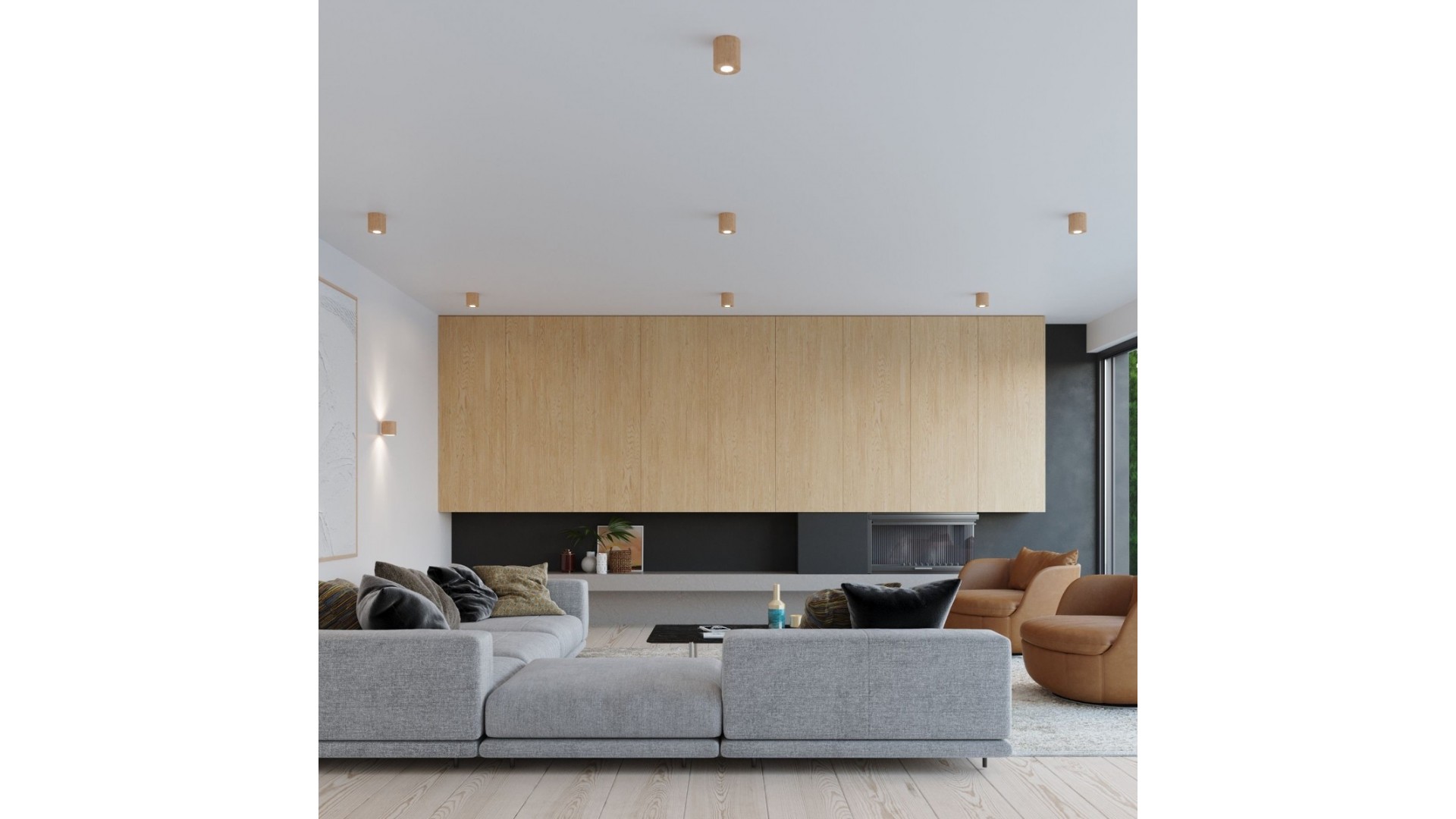 Kinkiet ORBIS naturalne drewno Sollux SL.0490