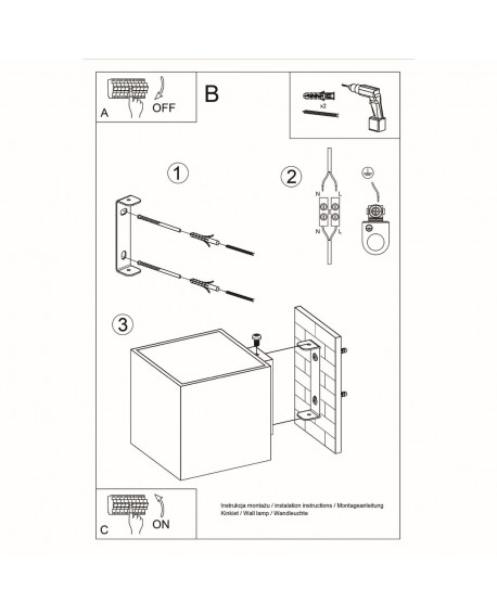 Kinkiet QUAD naturalne drewno Sollux SL.0491