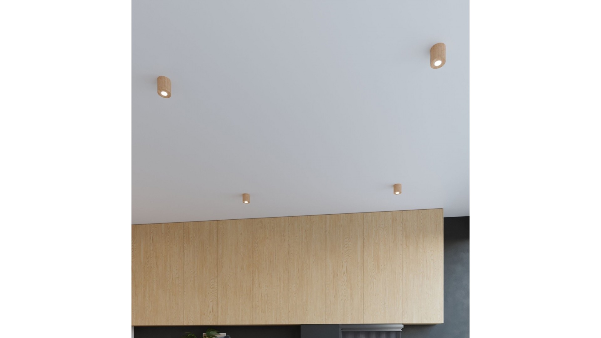 Plafon ORBIS naturalne drewno Sollux SL.0492