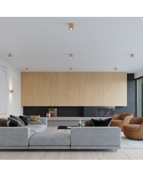 Plafon ORBIS naturalne drewno Sollux SL.0492