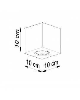 Plafon QUAD naturalne drewno Sollux SL.0493