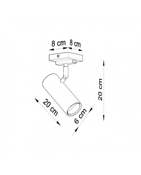 Plafon DIREZIONE 1 biały Sollux SL.0495