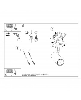 Plafon DIREZIONE 1 biały Sollux SL.0495