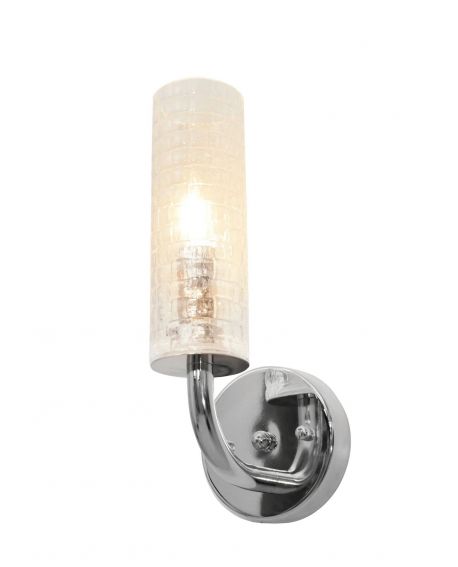 LAMPA ŚCIENNA KINKIET NOWOCZESNY CHROMOWANY DONATTI W1 LUMINA DECO
