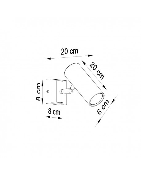 Kinkiet DIREZIONE czarny Sollux SL.0498