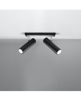 Plafon DIREZIONE 2 czarny Sollux SL.0500