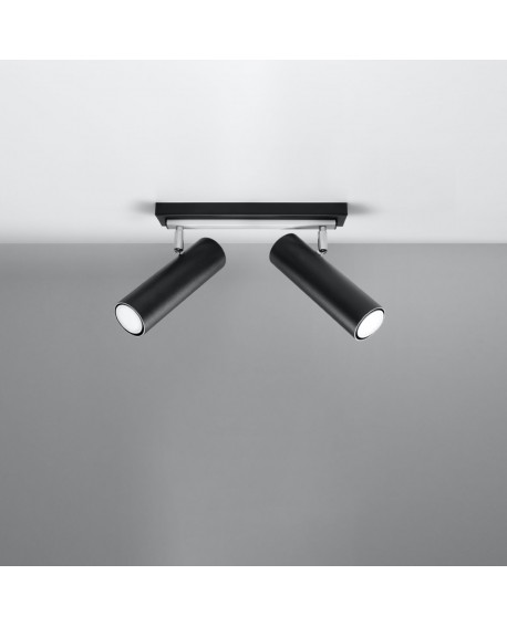 Plafon DIREZIONE 2 czarny Sollux SL.0500