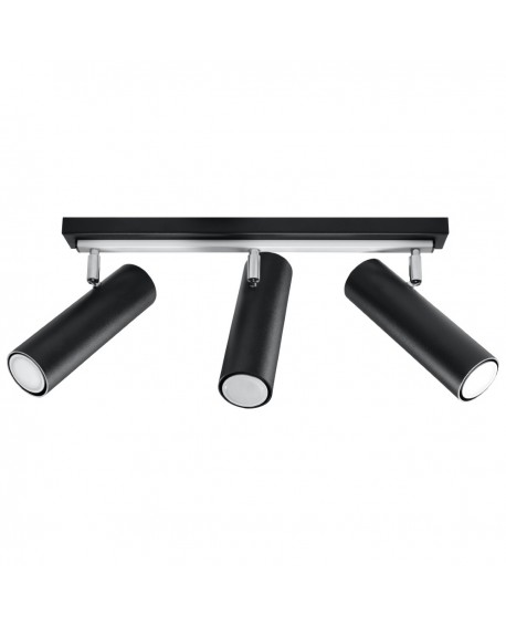 Plafon DIREZIONE 3 czarny Sollux SL.0501