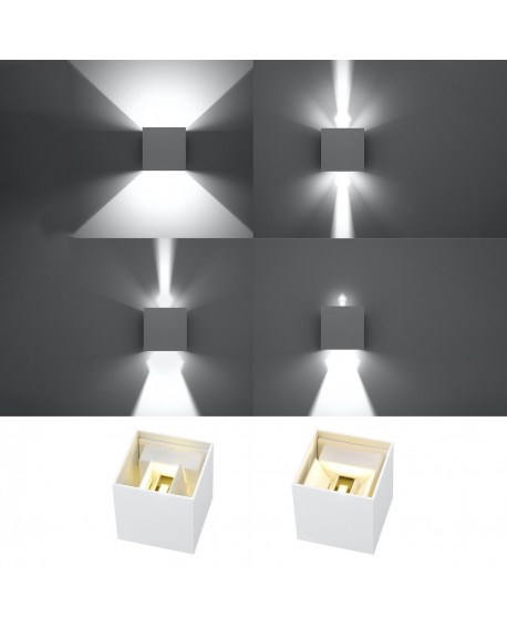 Kinkiet LUCA biały LED IP54 Sollux SL.0544