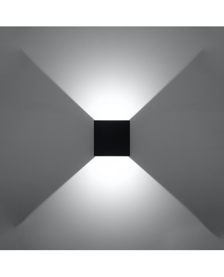 Kinkiet LUCA czarny LED IP54 Sollux SL.0545