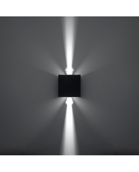 Kinkiet LUCA czarny LED IP54 Sollux SL.0545