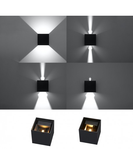 Kinkiet LUCA czarny LED IP54 Sollux SL.0545