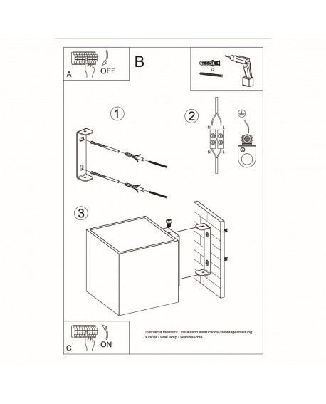 Kinkiet QUAD 1 antracyt Sollux SL.0565