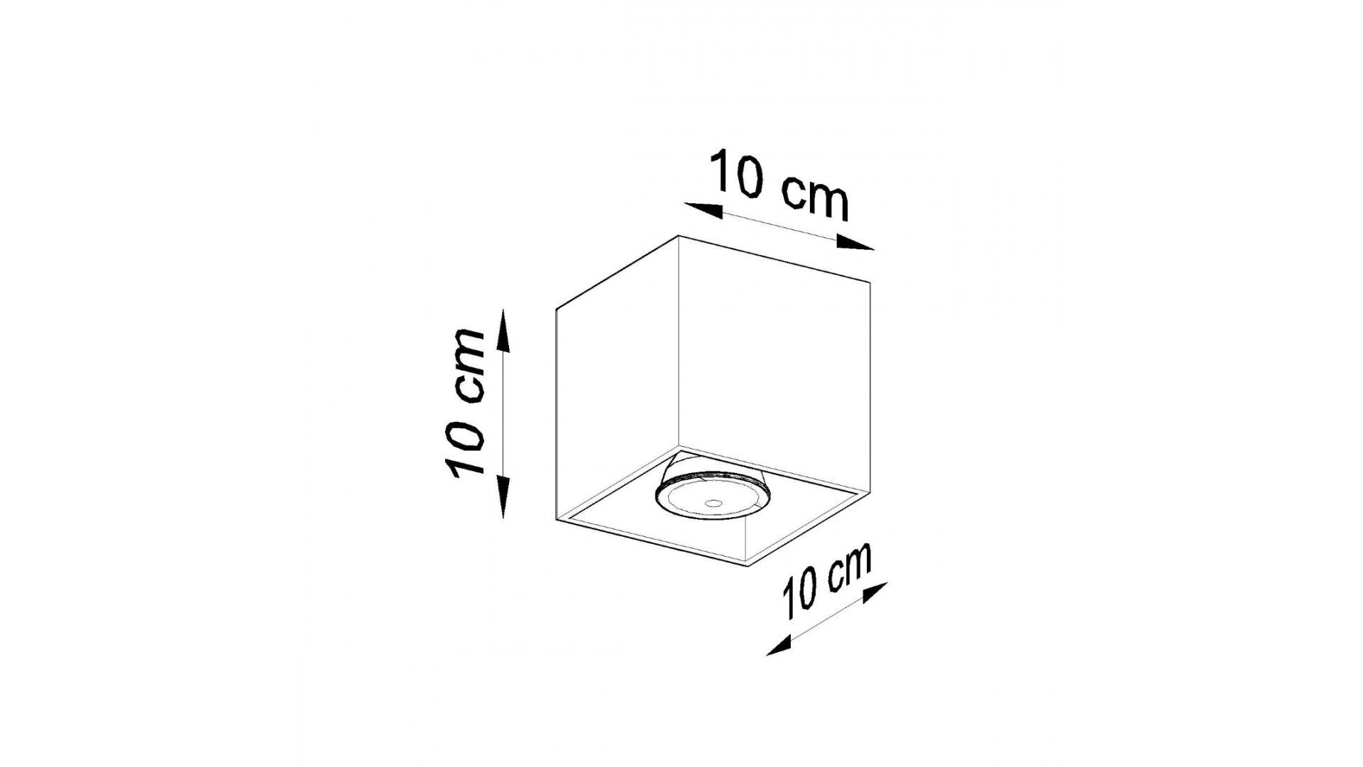 Plafon QUAD 1 antracyt Sollux SL.0567