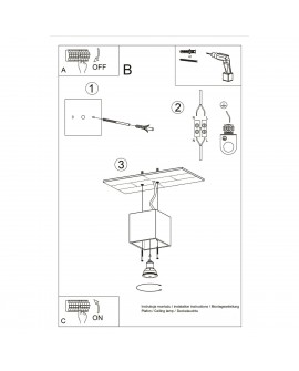 Plafon QUAD 1 antracyt Sollux SL.0567