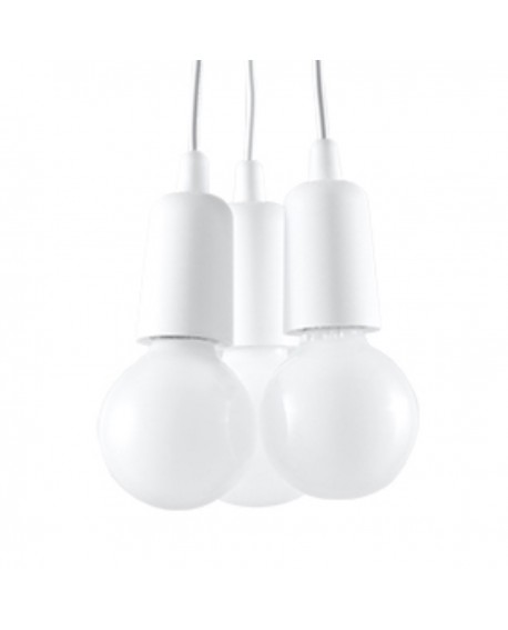 Lampa wisząca DIEGO 3 biała Sollux SL.0570