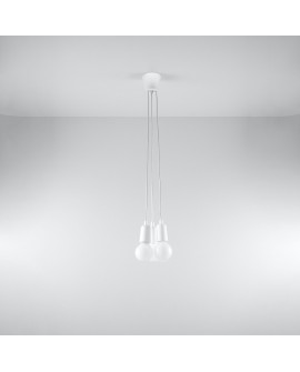 Lampa wisząca DIEGO 3 biała Sollux SL.0570