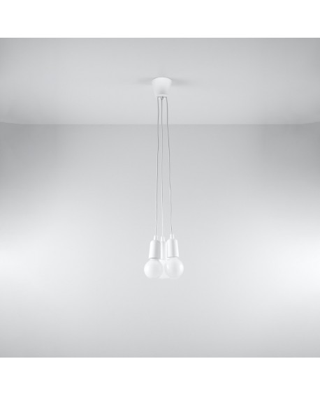 Lampa wisząca DIEGO 3 biała Sollux SL.0570