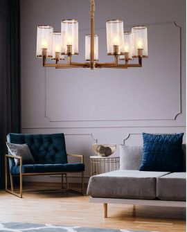 LAMPA WISZĄCA NOWOCZESNA MOSIĘŻNA HOWARD W7 LUMINA DECO