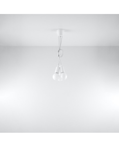 Lampa wisząca DIEGO 3 biała Sollux SL.0570