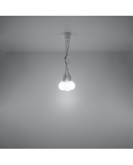 Lampa wisząca DIEGO 3 biała Sollux SL.0570