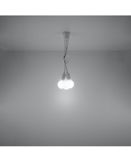 Lampa wisząca DIEGO 3 biała Sollux SL.0570
