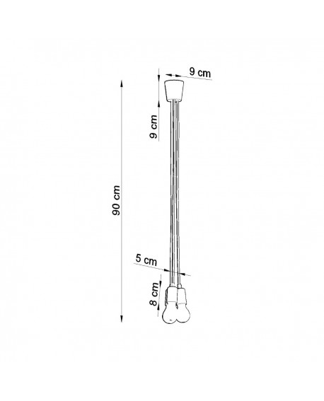 Lampa wisząca DIEGO 3 biała Sollux SL.0570