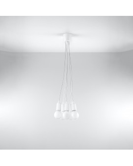 Lampa wisząca DIEGO 5 biała Sollux SL.0571