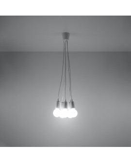 Lampa wisząca DIEGO 5 biała Sollux SL.0571