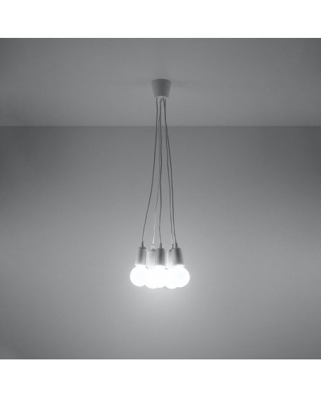 Lampa wisząca DIEGO 5 biała Sollux SL.0571