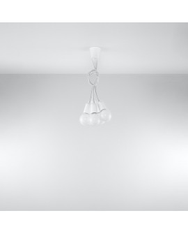 Lampa wisząca DIEGO 5 biała Sollux SL.0571