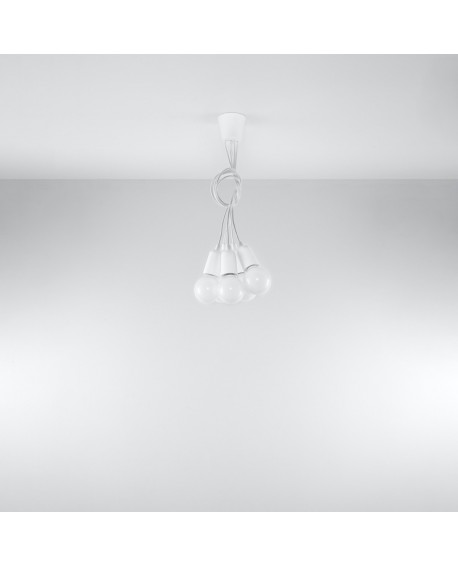 Lampa wisząca DIEGO 5 biała Sollux SL.0571