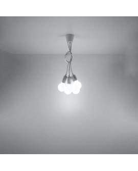 Lampa wisząca DIEGO 5 biała Sollux SL.0571