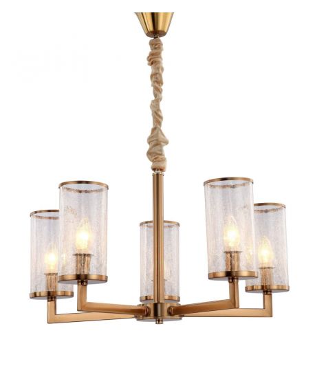 LAMPA WISZĄCA NOWOCZESNA MOSIĘŻNA HOWARD W5 LUMINA DECO