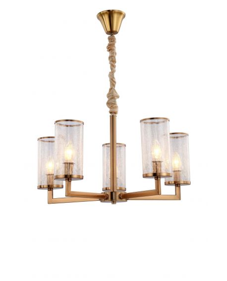 LAMPA WISZĄCA NOWOCZESNA MOSIĘŻNA HOWARD W5 LUMINA DECO