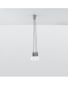 Lampa wisząca DIEGO 3 szara Sollux SL.0576