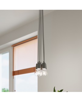 Lampa wisząca DIEGO 5 szara Sollux SL.0577