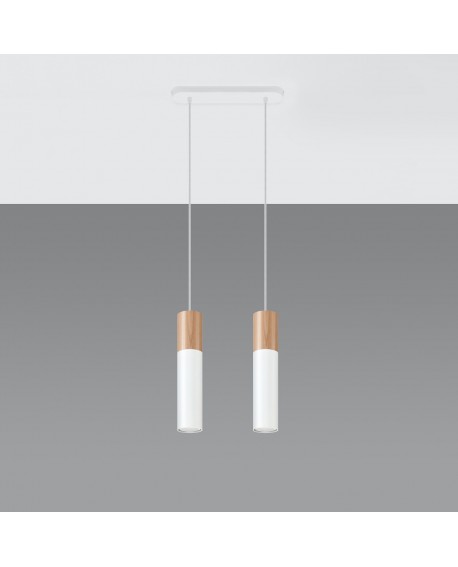 Lampa wisząca PABLO 2 biała Sollux SL.0629