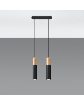 Lampa wisząca PABLO 2 czarna Sollux SL.0633