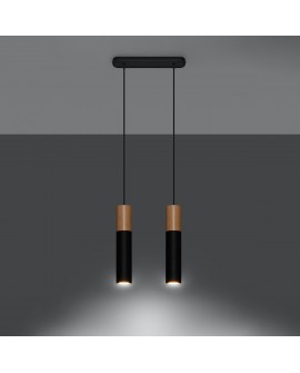 Lampa wisząca PABLO 2 czarna Sollux SL.0633