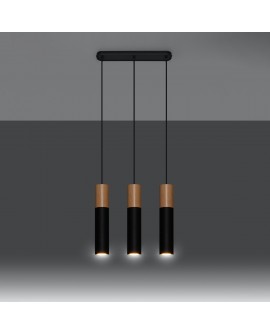Lampa wisząca PABLO 3L czarna Sollux SL.0634