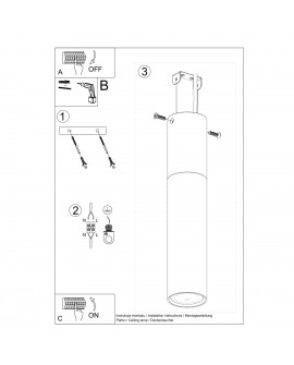 Plafon PABLO czarny Sollux SL.0635