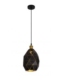 LAMPA NOWOCZESNA WISZĄCA CZARNO-MOSIĘŻNA PESTICO LUMINA DECO