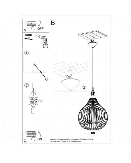 Lampa wisząca APRILLA Sollux SL.0639