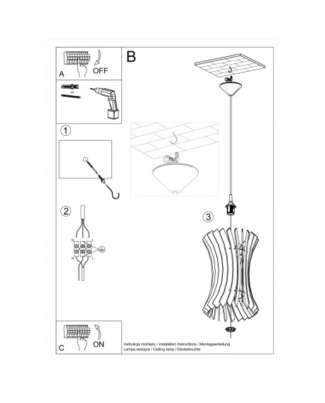 Lampa wisząca ORIANA Sollux SL.0642